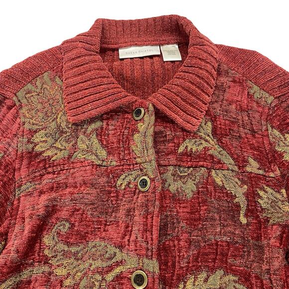 VTG Susan Bristol 90s Floral Boho Fairy Grunge Tapestry Jacket Cardigan Sz Small - Picture 2 of 12